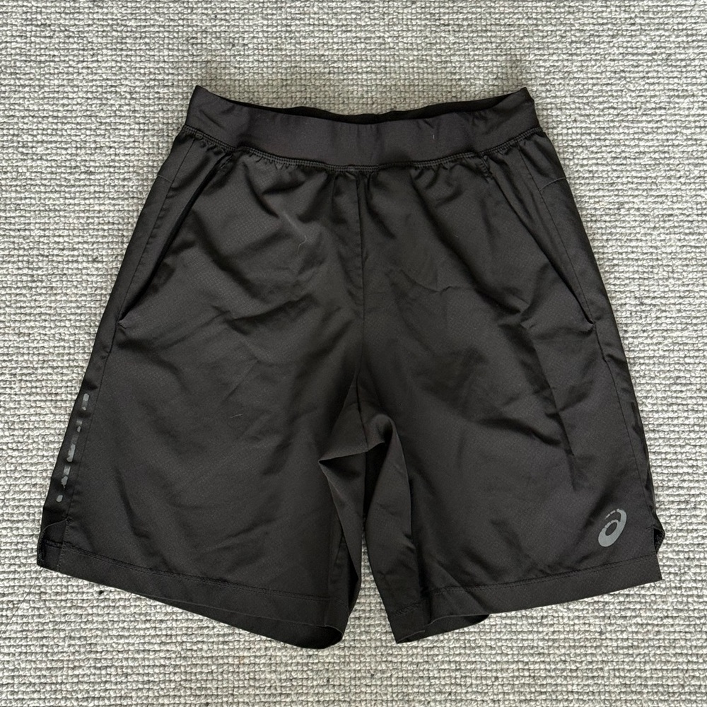 Asics Men's Tennis Shorts Athletic Gym Black Shorts Small